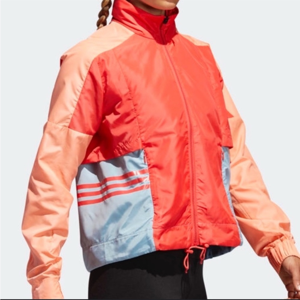 adidas Women's Red and Pink Bomber Jacket